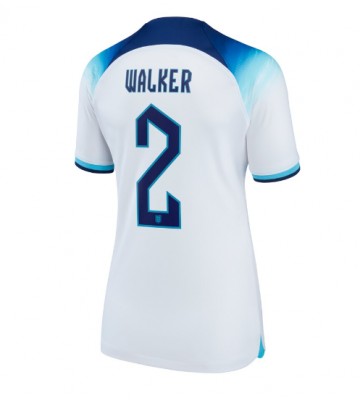 Anglia Kyle Walker #2 Koszulka Podstawowych Kobiety MŚ 2022 Krótki Rękaw